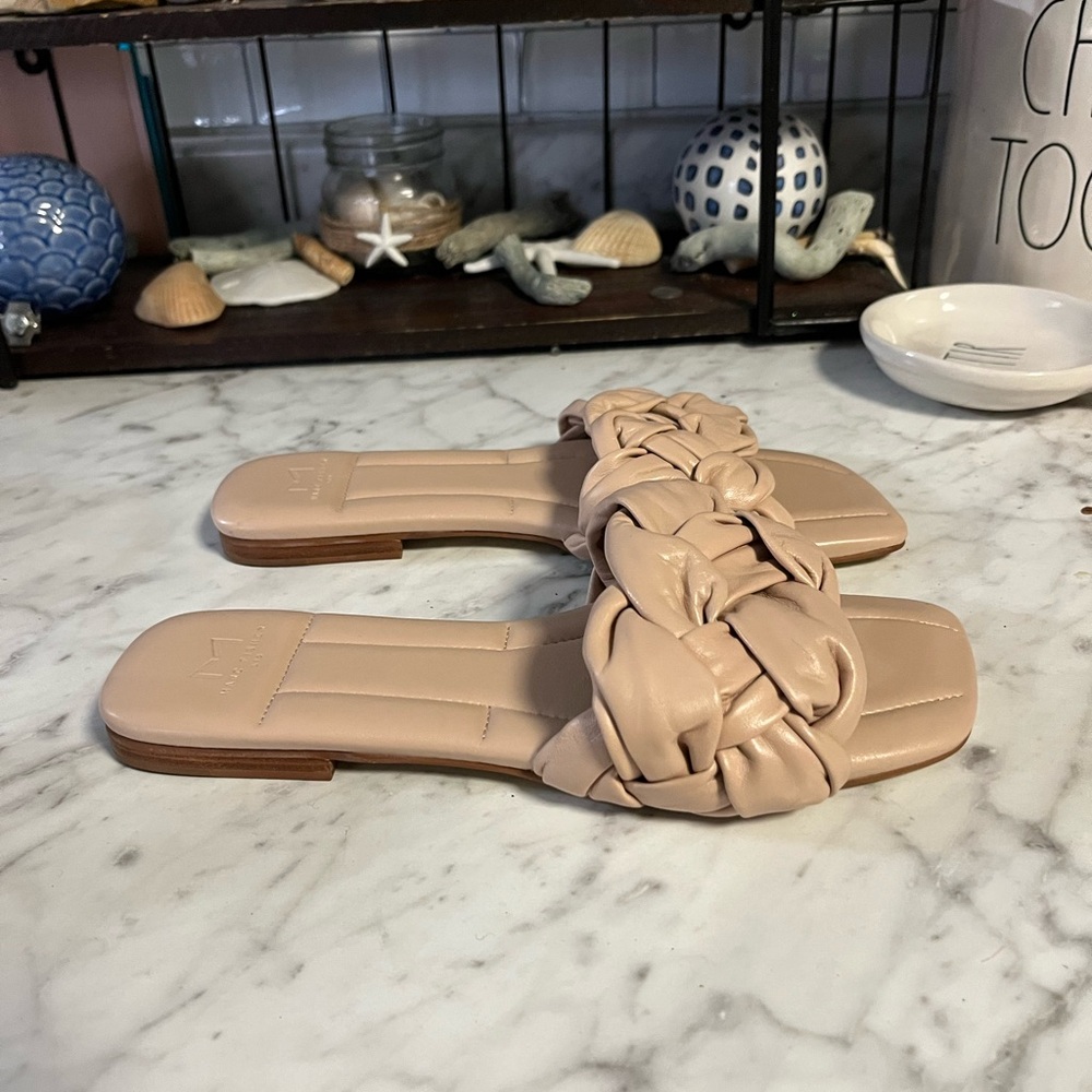 Marc Fisher Braided Slide Sandals - Cream NWOT